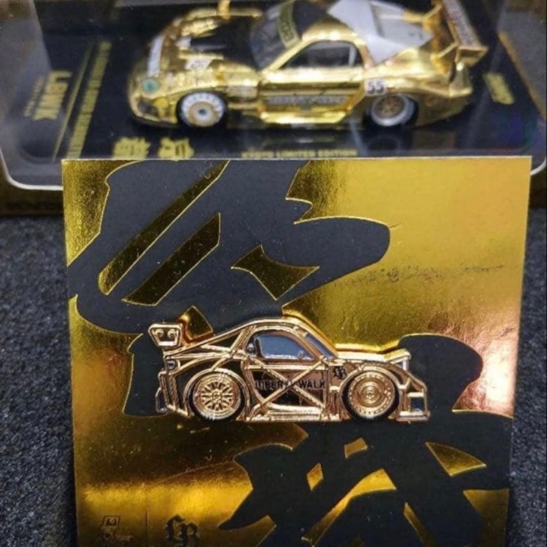 Liberty Walk Kyoto Limited Leen Customs RX7 Gold Special INNO64 Box with Pin1