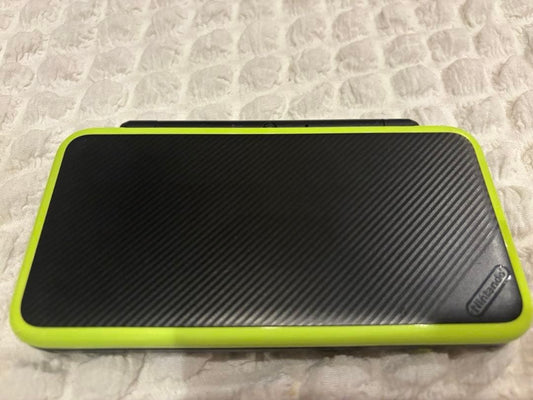 New Nintendo 2DS XL LL Black Lime Console Charger Box Japanese with BOX USED1
