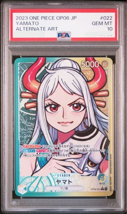 PSA 10 One Piece Yamato Alternate Art Leader Wings of Captain Japanese OP060220