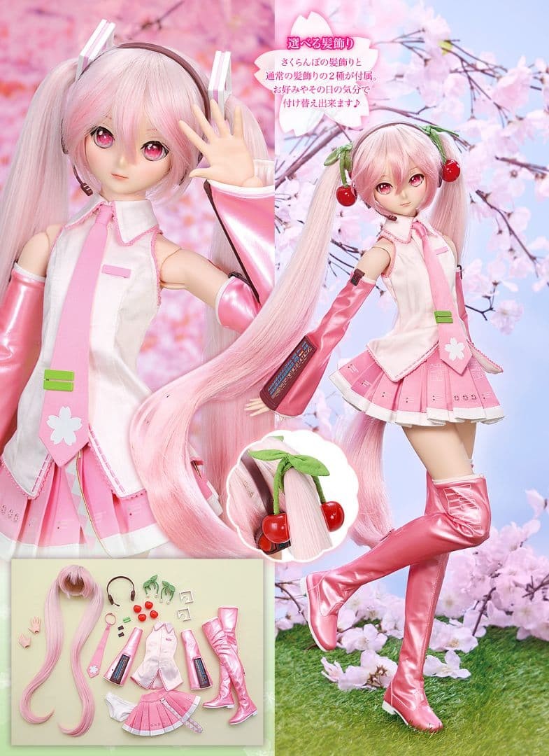 Volks DD Sakura Miku Ver.2.0 Hatsune Dollfie Dream PVC ABS Doll Vocaloid NEW4