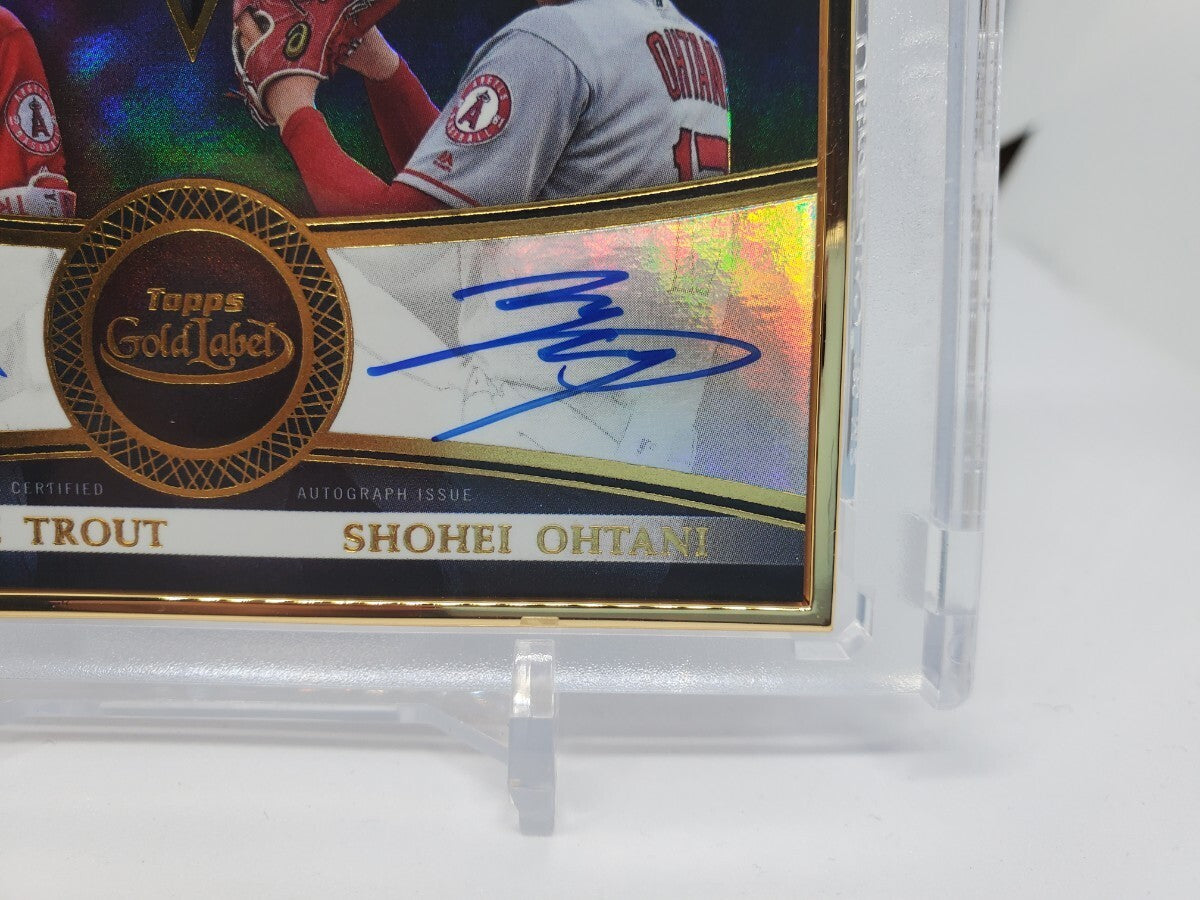 2019 Topps 1/5 Gold Label Dual Auto Shohei Ohtani and Mike Trout Angels Japan6