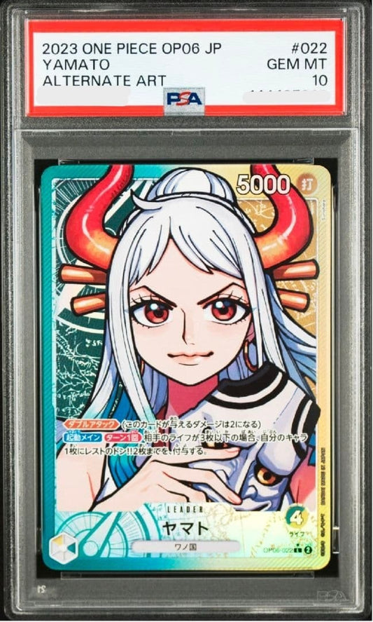 PSA 10 One Piece Yamato Alternate Art Leader Wings of Captain Japanese OP060220