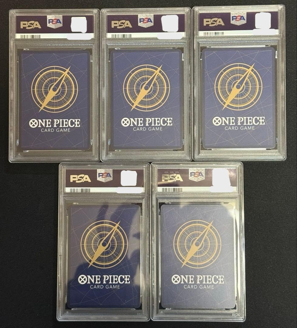 PSA 10 Five Elders Alt Art Red Text Set SEQ Carrying on His Will One Piece Card1