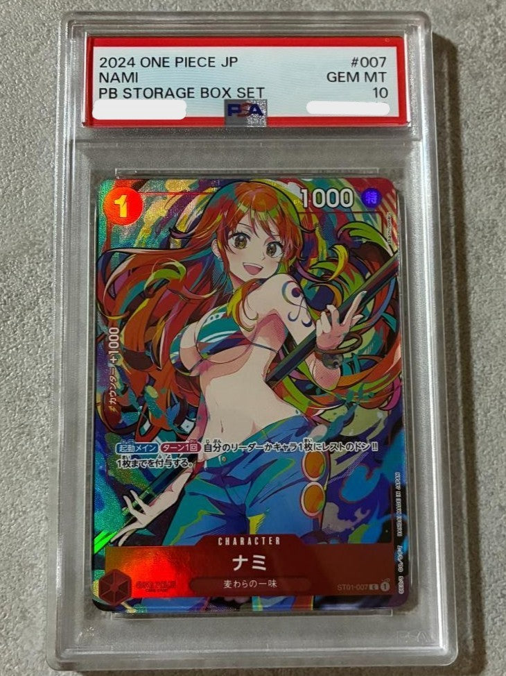 PSA 10 ONE PIECE Card nami ST01007 THE BEST Storage Box Set  Japanese 20240