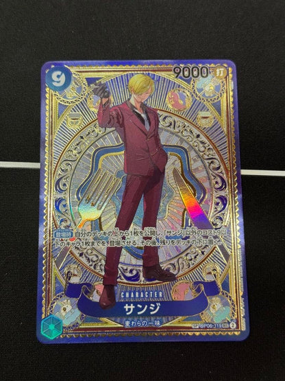 One Piece Cards  Sanji SP Alt Art OP06119 SEC A Fist of Divine Speed Japan0