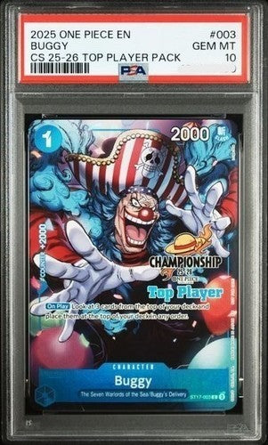 PSA10 One Piece Card Buggy ST17-003 Championship 25-26 Top Player Promo English1