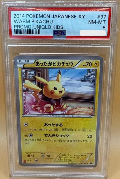 PSA 8 Warm Pikachu 097/XY-P Uniqlo Kids XY-P Promo Pokemon Card 2014 Japanese1