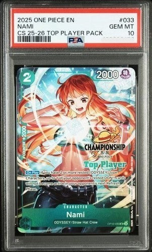 PSA10 Nami OP10-033 Top Player Pack Championship 25-26 EN One Piece Card1