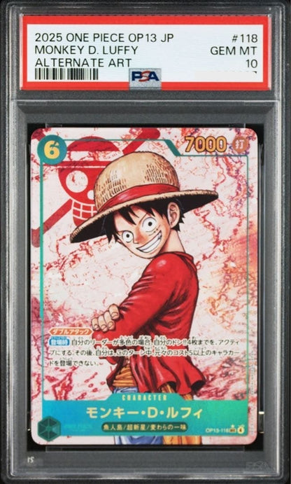 PSA 10 Luffy Ace Sabo SEC OP13118 OP13119 OP13120 Brothers ONE PIECE Card SET1