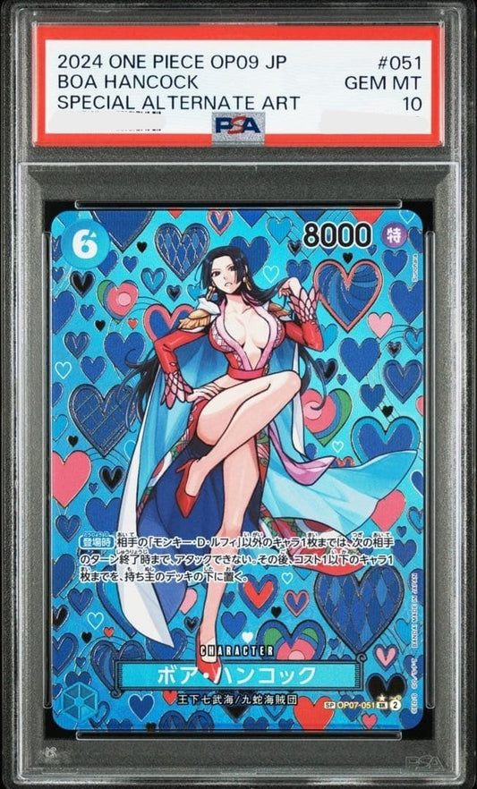 PSA 10 Boa Hancock SR SP OP07-051 Japanese ONE PIECE Emperors in the New World0