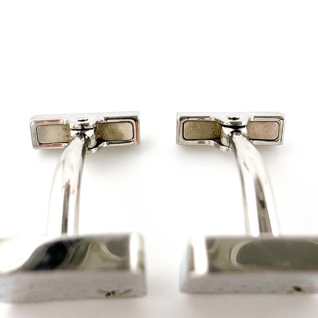 Louis Vuitton M65043 ChampsÉlysées Cufflinks  Silver Excellent Condition USED8