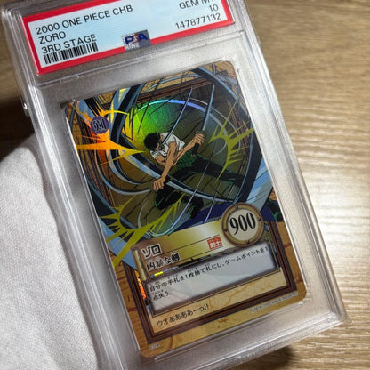 PSA 10 Zoro Vicious Sword Holo C114 2000 One Piece Hyper Battle Bandai Card3