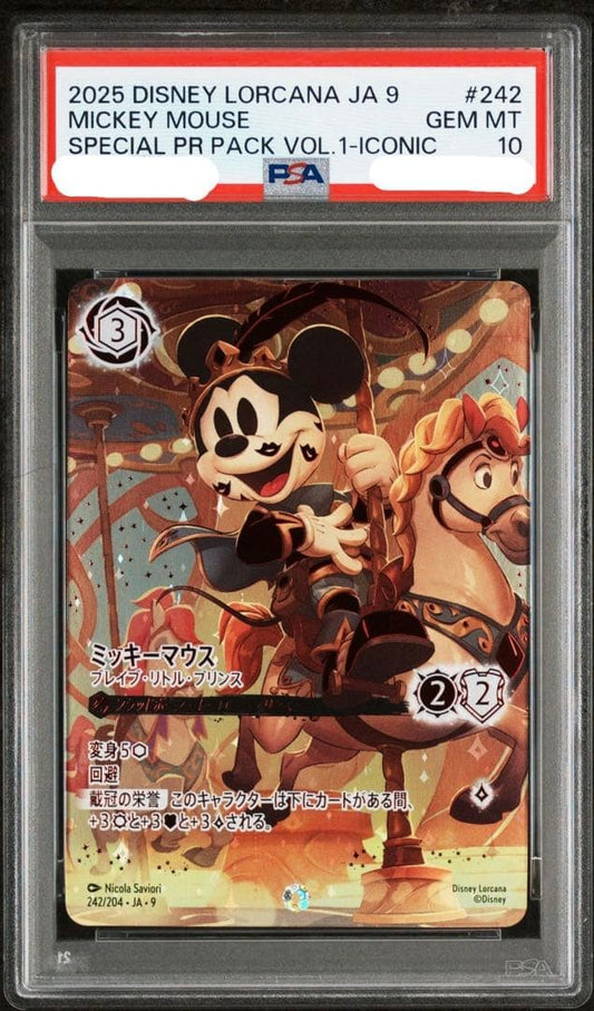 PSA 10 Mickey Mouse Brave Little Prince #242 Disney Lorcana Iconic SP Japanese1