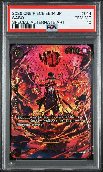 PSA 10 Sabo PRB02014 SR EGGHEAD CRISIS EB04 ONE PIECE Card Japanese 20260