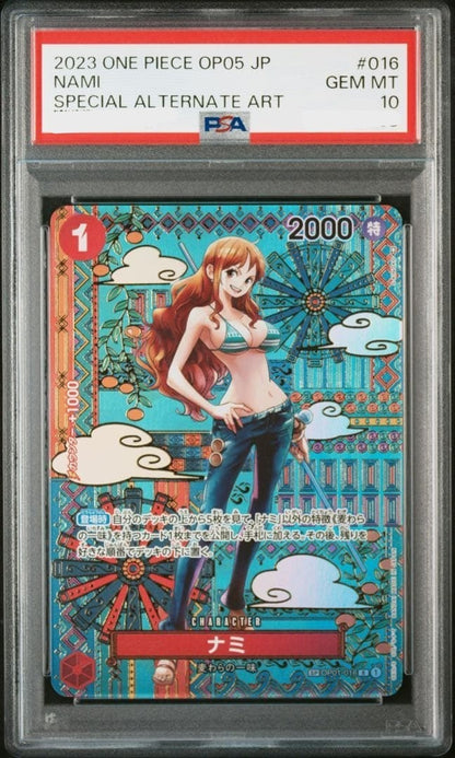 PSA 10 Nami R OP01016 SP Awakening of the New Era ONE PIECE Card 2023 Japanese0