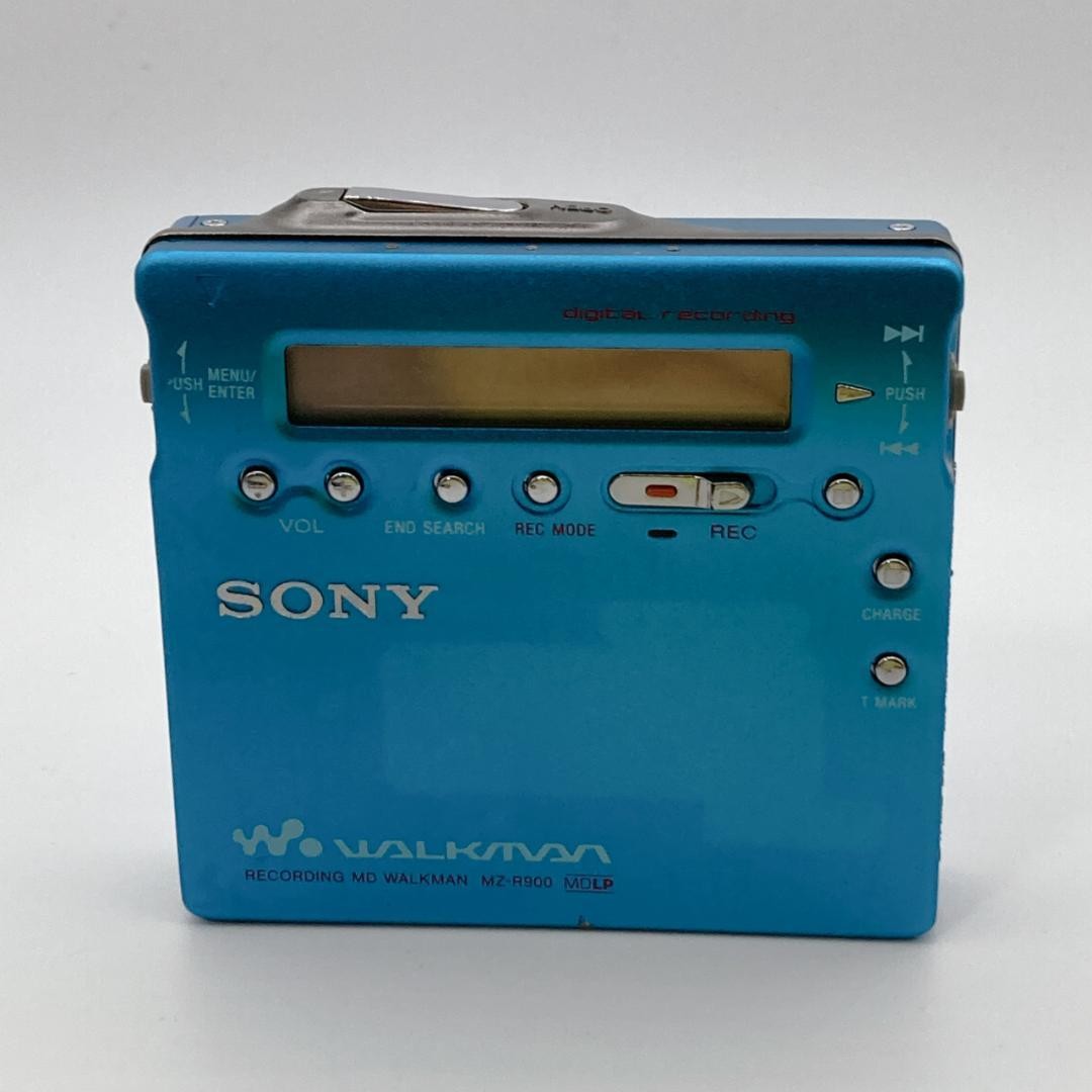 Sony MZR900 MD Walkman Portable MiniDisc Recorder Player Blue USED0
