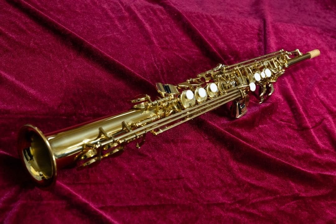 YAMAHA YSS-475 Soprano Saxophone with Soft Case #023082 Excellent USED0