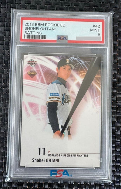 PSA 9 Shohei Ohtani Rookie Edition Card 2013 BBM Batting RC #42 Japanese4