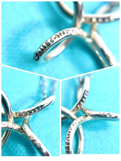 TIFFANY & Co. Infinity Cross Necklace Pendant Silver 925 USED11