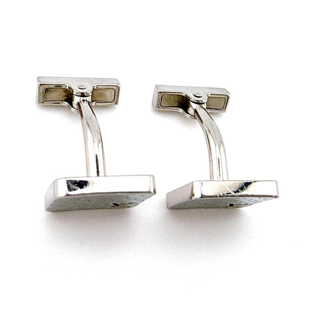 Louis Vuitton M65043 ChampsÉlysées Cufflinks  Silver Excellent Condition USED6