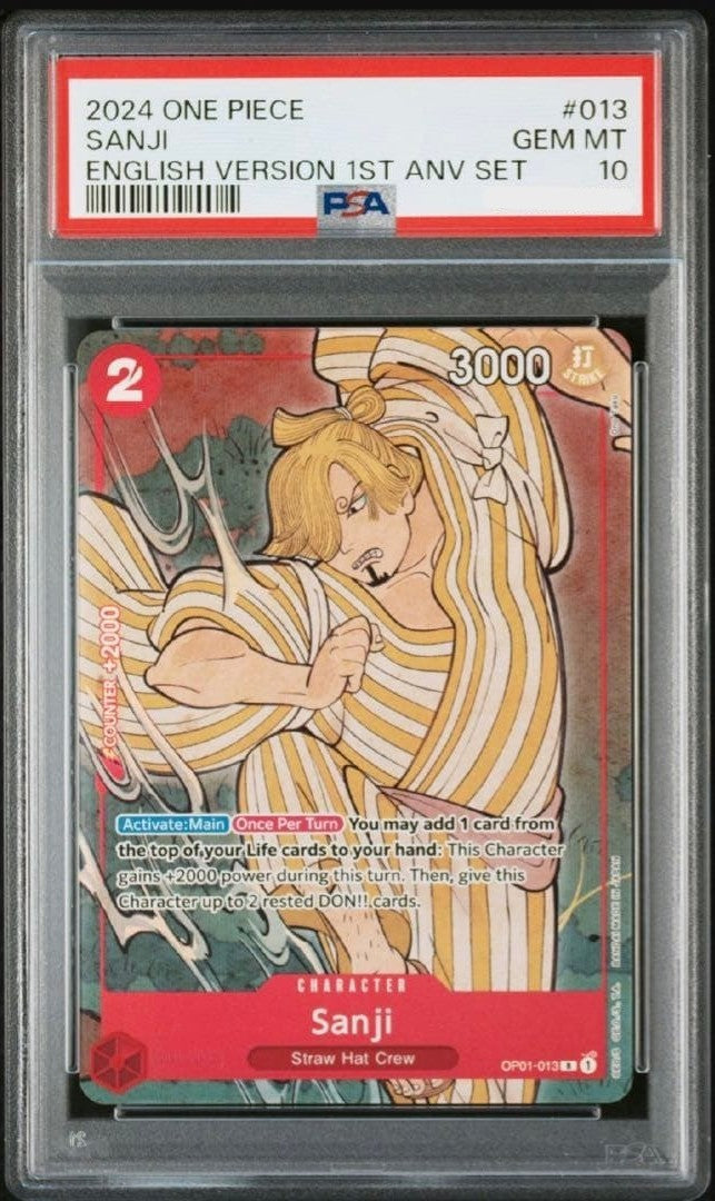 PSA10 SANJI 2024 ONE PIECE ENGLISH VERSION 1ST ANNIVERSARY SET #0131