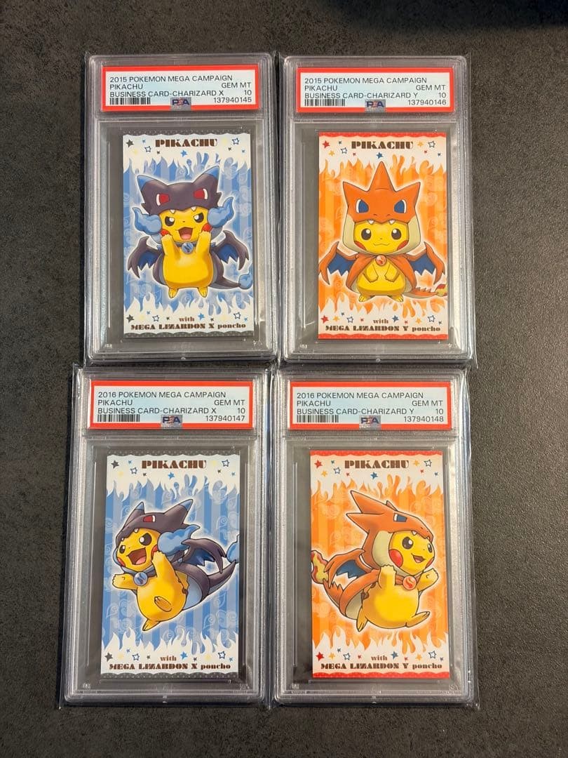 PSA 10 Pokemon 2015 JPN Pikachu Mega Charizard X Y Poncho Card SEQ Set of 41