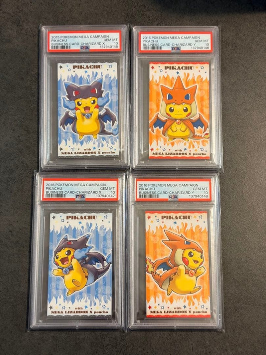 PSA 10 Pokemon 2015 JPN Pikachu Mega Charizard X Y Poncho Card SEQ Set of 41