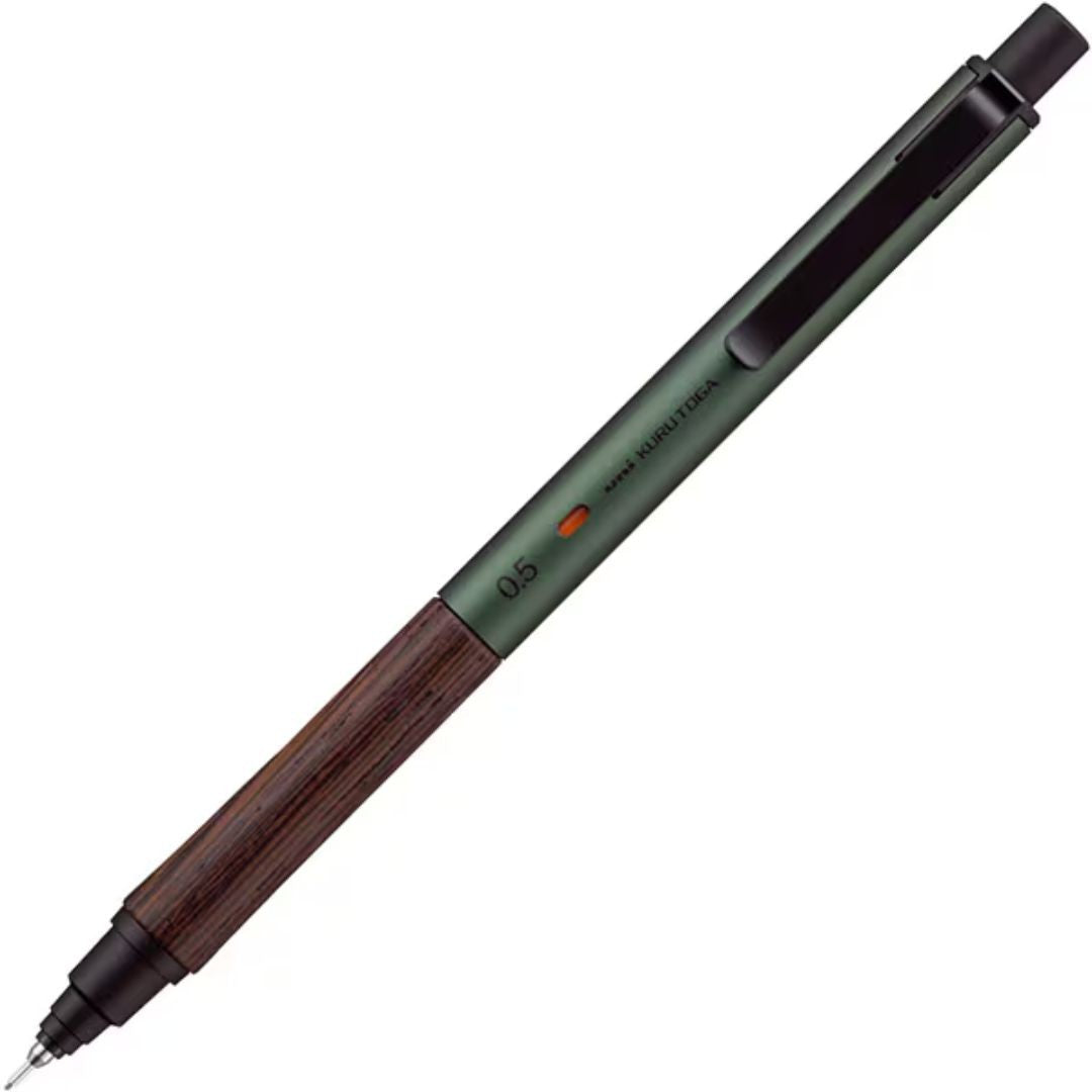 Uni Kuru Toga Wood Mechanical Pencil 0.5mm Forest Green M5KW1P.88 Mitsubishi1