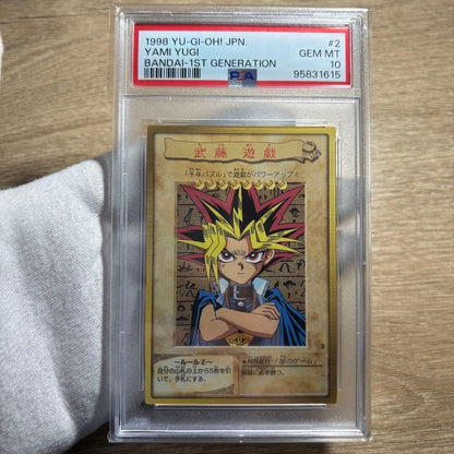 PSA 10 Yami Yugi 1998 Bandai 1st Generation #2 Yu-Gi-Oh! Card Japanese GEM MT1