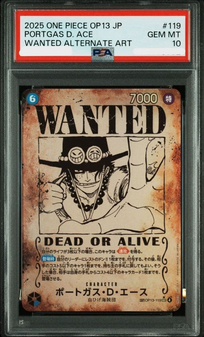 PSA 10 Ace Wanted SECSPC OP13119 Carrying on His Will ONE PIECE Card Japanese0