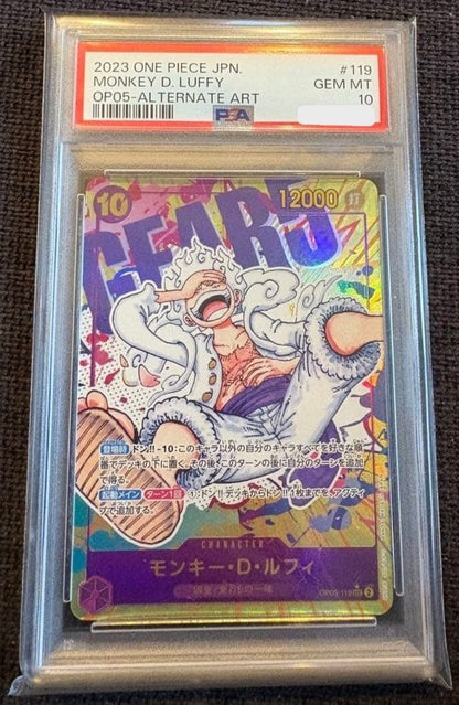 PSA 10 Luffy Nika Gear 5 OP05-119 Parallel SEC New Era One Piece Card Japanese1