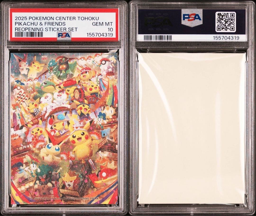 PSA 10 & 9 Pokemon Center Tohoku 2025 Sticker Complete 7 card Sequential set3