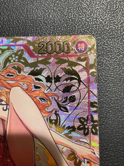Nami 1st Anniversary Secret Rare One Piece TCG Chinese Card Parallel Holo SP NM4