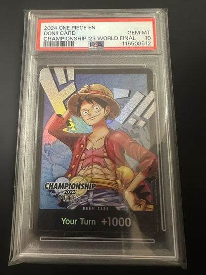 PSA10 One Pice Don Card Luffy World Final Championship 2023 English Version2