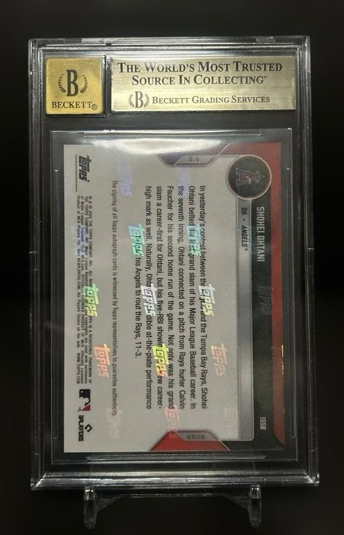 BGS 9.5 Shohei Ohtani 2022 Topps Now Autograph Card #155B /49 Auto 104