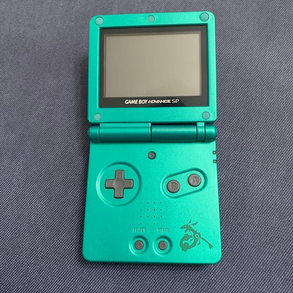 Nintendo Game Boy Advance SP Shell Replaced Rayquaza Green Console Body USED3