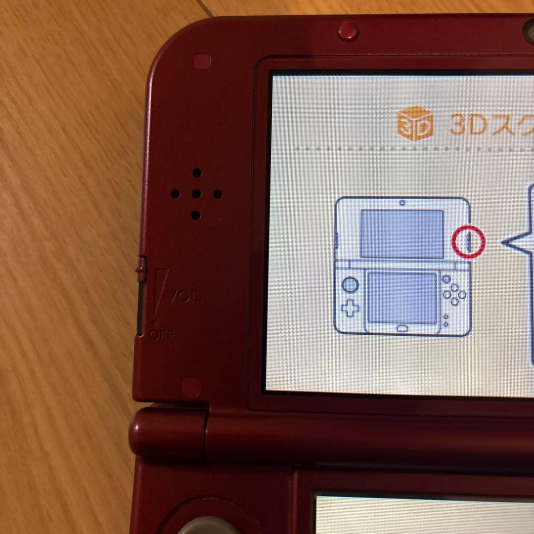 New Nintendo 3DS XL LL Metallic Red Console with box Charger USED3