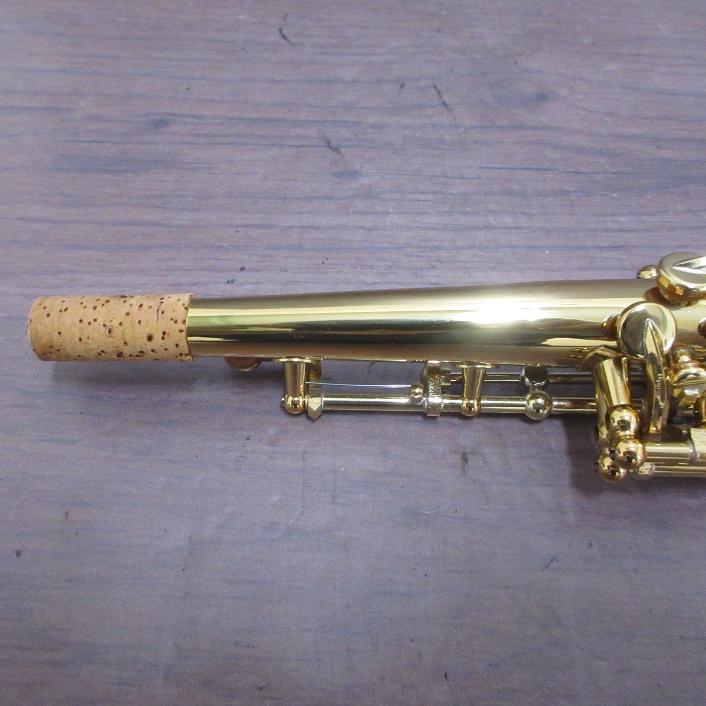YAMAHA YSS-475 Soprano Saxophone with Hard Case #001748 Excellent USED1