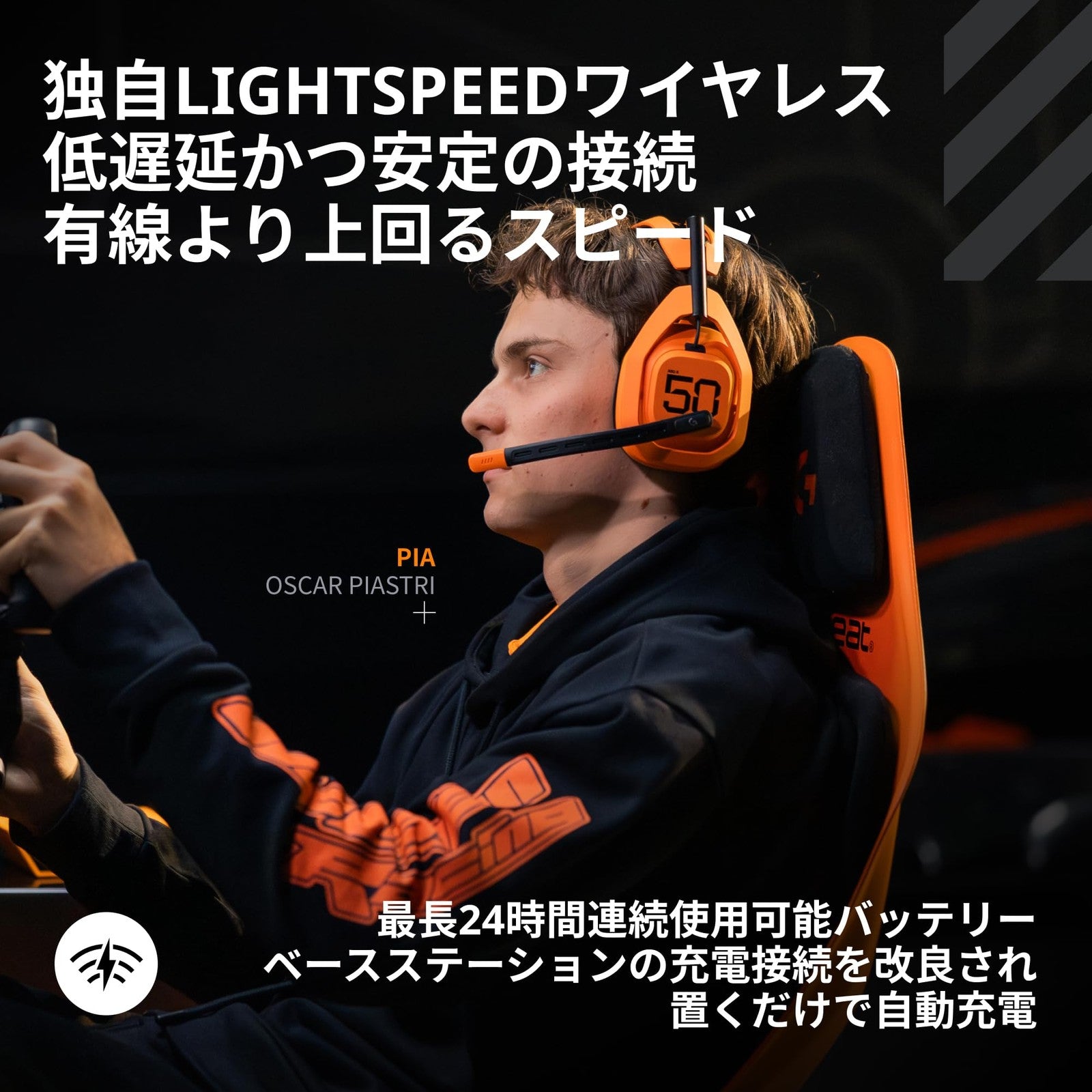 LOGITECH G ASTRO A50 X  WIRELESS GAMING HEADSET w/ BASE STATION McLaren Edition5