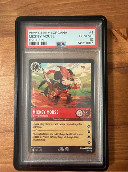 PSA 10 Mickey Mouse Brave Little Tailor D23 Expo 2022 Disney Lorcana Promo1