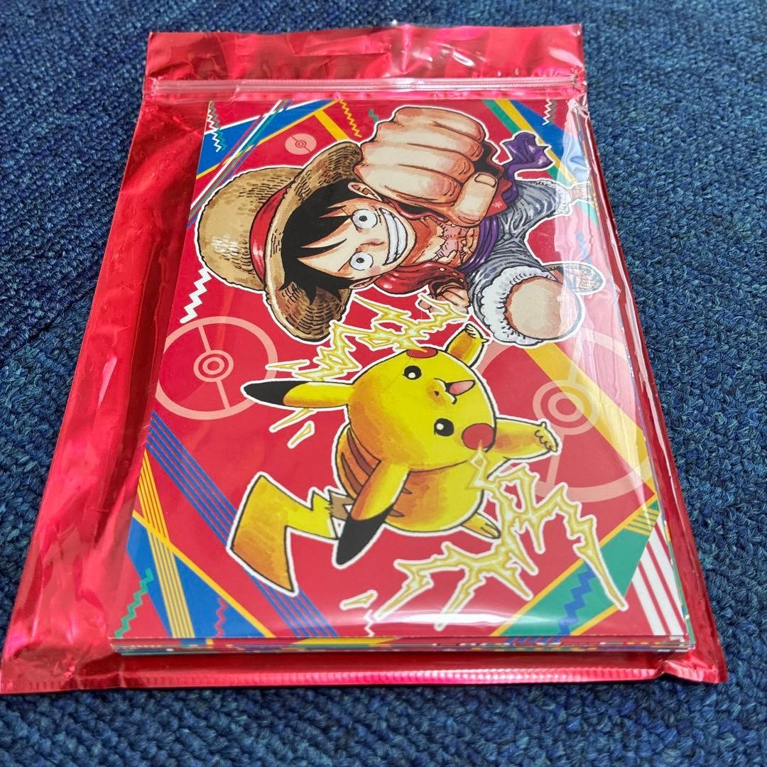 Weekly Shonen Jump x Pokemon Mega Evolution Postcard Set 20pcs Luffy Pikachu2