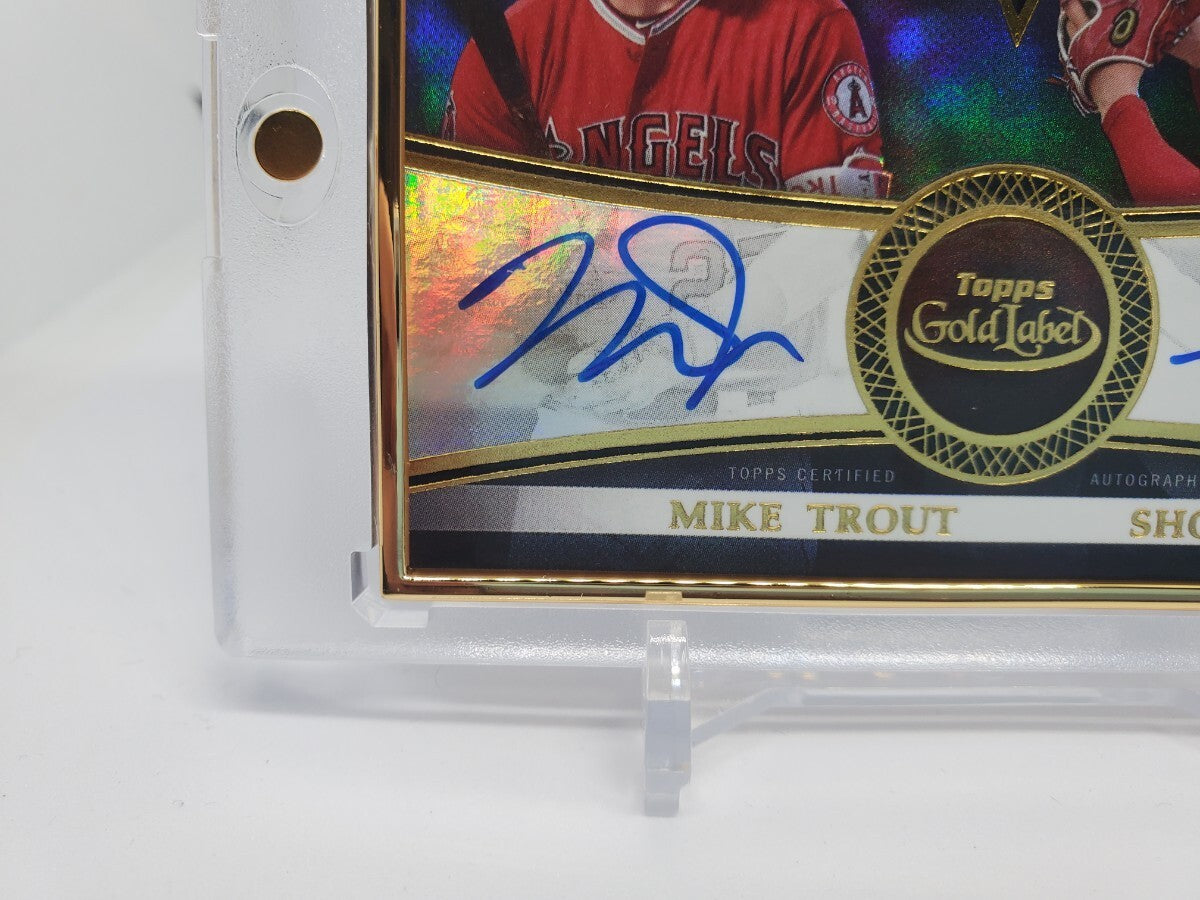 2019 Topps 1/5 Gold Label Dual Auto Shohei Ohtani and Mike Trout Angels Japan5