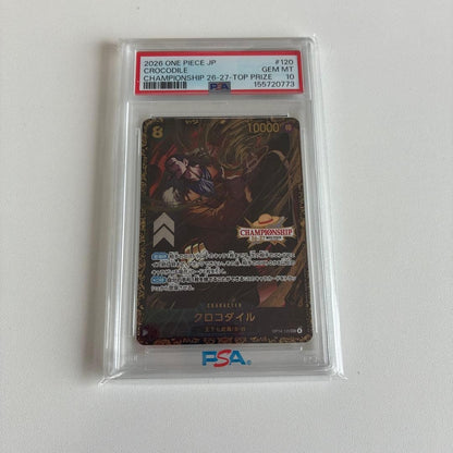 PSA 10 Crocodile Championship 26-27 Top Prize Promo #120 Japanese One Piece1