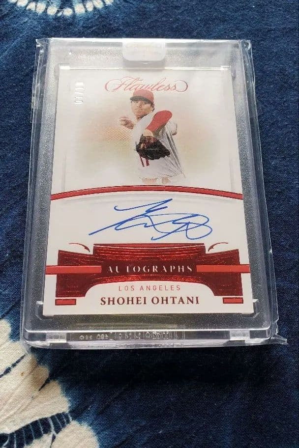 2021 Panini Flawless Shohei Ohtani On-Card Auto Red Parallel /10 Angels Mint1