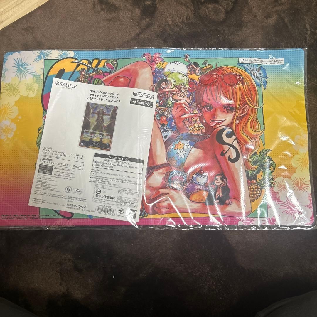ONE PIECE Card Game Official Playmat Limited Edition Vol.3 Nami Usopp Promo Card0