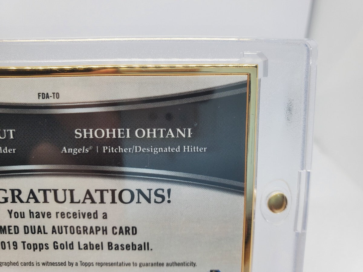 2019 Topps 1/5 Gold Label Dual Auto Shohei Ohtani and Mike Trout Angels Japan8