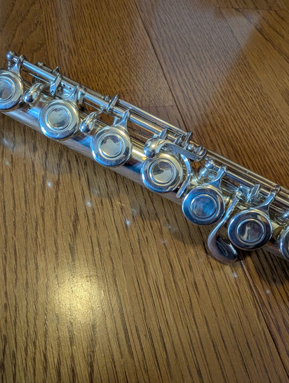 YAMAHA YFL 211-S CONCERT FLUTE Silver Plating with Hard Case USED19