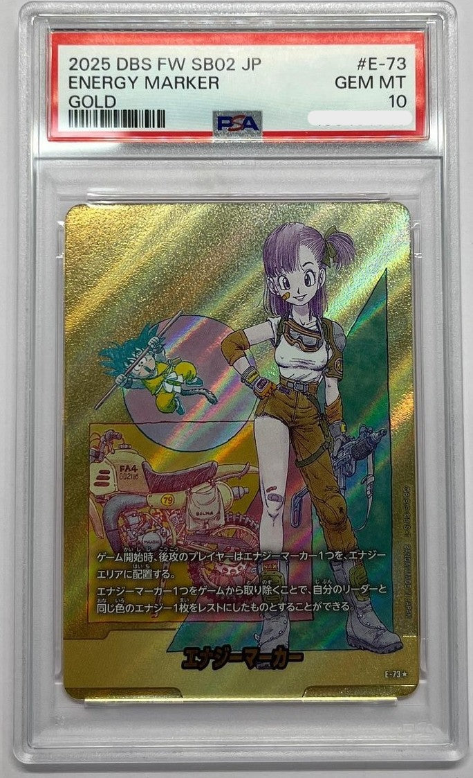 PSA 10 Energy Marker Vol.10 Gold Foil Fusion World Manga Booster 02 DBS TCG1