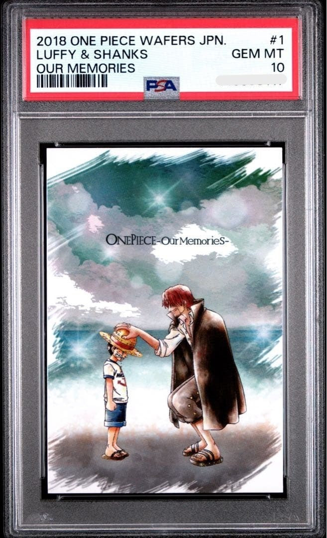 PSA 10 Luffy & Shanks 2018 One Piece Wafers Our Memories #1 Japanese1