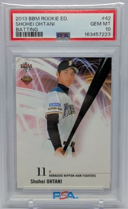 PSA 10 2013 BBM Rookie Edition Batting SHOHEI OHTANI Rookie #42 GEM MINT Japan1